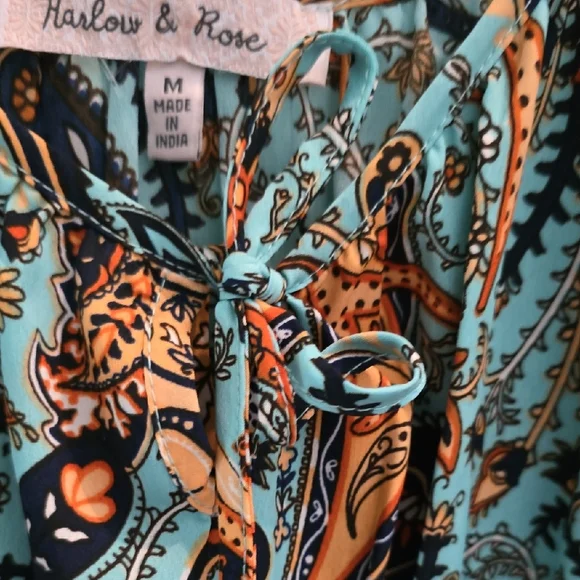 Paisley Print Women's Dress - Picture 6 of 7